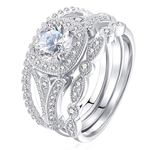 Book Cover Rings for Women Jewelry Diamond Ring Gifts Luxurious Bridal Zircon Engagement Wedding Anniversary Ring - - 6