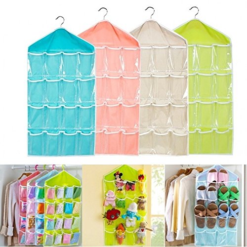 Sendke Closet Storage Door Hanging Bag Organization, Wall Windows Door Closet Door Hanging Organizer Mesh Pockets and Dual Sided Wall Shelf Wardrobe Storage Bags for Room Bathroom