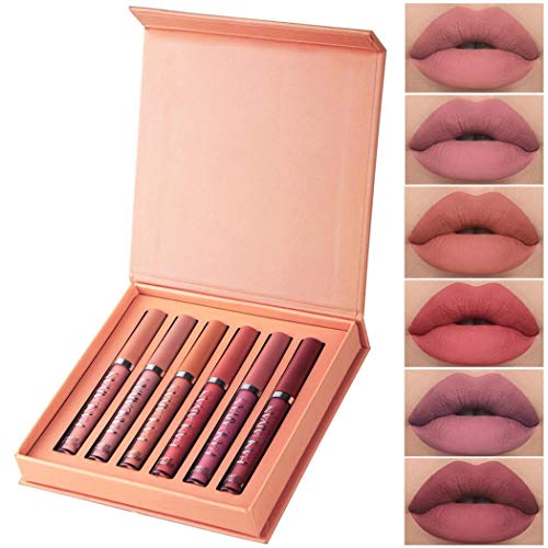 Adoeve Matte Lip Gloss Set Lip Long Lasting Non-Stick Cup Women Makeup