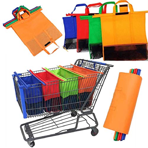 Book Cover Yealsha Reusable Large Capacity Foldable Solid Supermarket Handbag Shopping Bags Shopping & Merchandise Bags