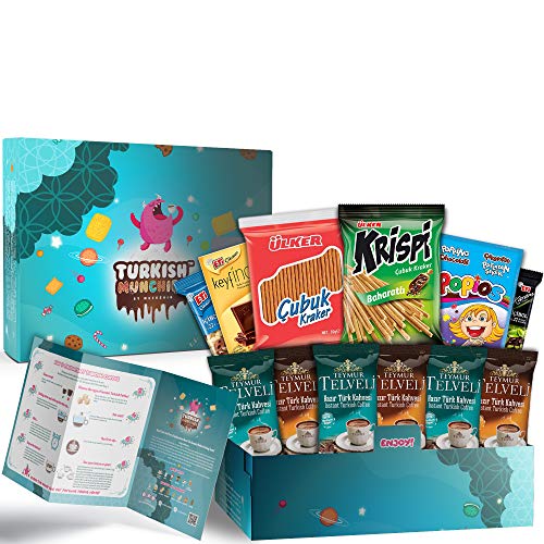 Traditional Premium International Snacks Hamper, Great Treats, Candies and Sweets Variety Pack Food Care Package Box for Christmas, Ultimate Assortment of Turkish Treats, Mix variety hamper for Xmas