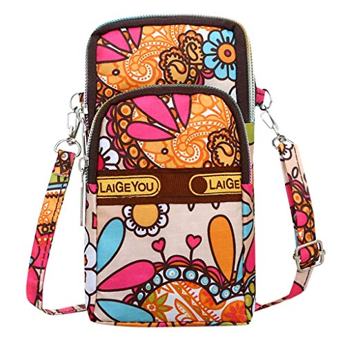 Amober Fashion Women Neutral Waterproof Nylon Zipper Cartoon Students Outdoor Sports Arm Bag Phone Bag Shopping Shoulder Bag