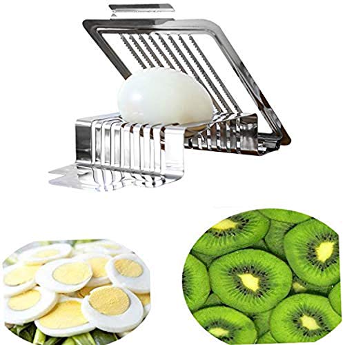 Book Cover hions Durable Practical Kitchen Stainless Steel Boiled Egg Cutter Slicer Outdoor Cooking Tools & Accessories