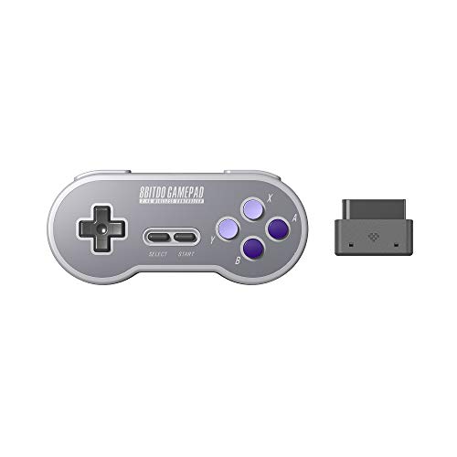 8BitDo SN30 2.4g SN Gamepad, Grey/Purple