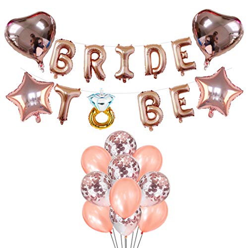 Bachelorette Bride to Be Party Bridal Shower Decorations Set Decor Kit Reusable Foil Balloons