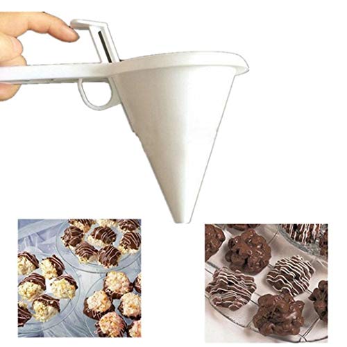 Book Cover Mandii Kitchen DIY Convenient Chocolate Candy Icing Funnel Mold Cream Batter Dispenser Funnels