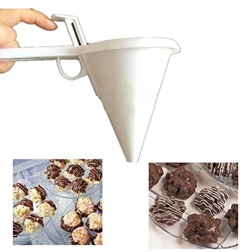 Mandii Kitchen DIY Convenient Chocolate Candy Icing Funnel Mold Cream Batter Dispenser Funnels