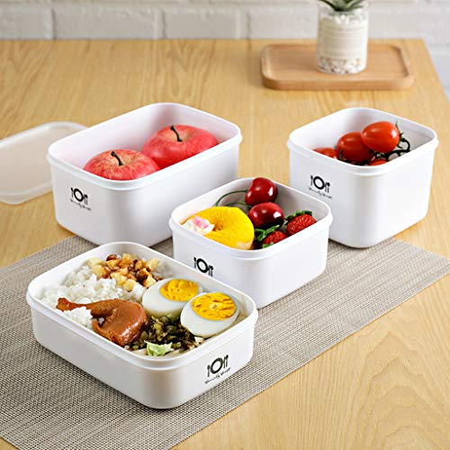 Book Cover Auimank Glass Meal Prep Containers - Food Prep Containers with Lids Meal Prep - Food Storage Containers Airtight - Lunch Containers Portion Control Containers (A-White, 1400ML)