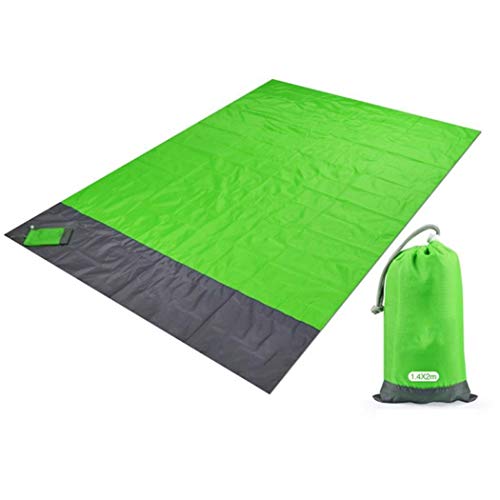 Book Cover SMILICA Picnic Mats Outdoor Tents Lawn Mats Outing Picnic Cloth Cots - Green - One Size