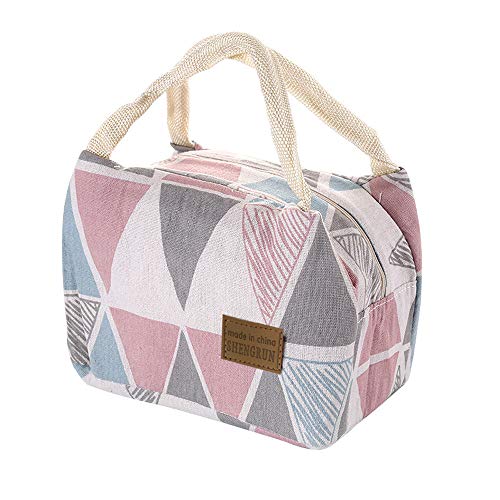 Book Cover Auimank Lunch Bag Cooler Bag Women Tote Bag Insulated Lunch Box Water-resistant Thermal Lunch Bag Soft Liner Lunch Bags for women/Picnic/Boating/Beach/Fishing/Work (A-Multicolor, Free Size)