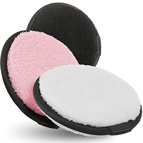 Book Cover Reusable Makeup Remover Pads Pack - Zero Waste Reusable Face Pads With Laundry Bag - 3 Colors Soft Microfiber Rounds - Washable Make Up Remove Pads