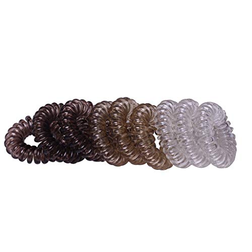 Book Cover Traceless Spiral Hair Ties with Strong Grip, Coil Hair Ties, Phone Cord Hair Ties, Hair Coils, Hair Accessories for Women - Green - Medium