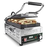 Waring Commercial Panini Compresso - Slimline Panini Grill 120V (14.5" x 7.75" cooking surface)