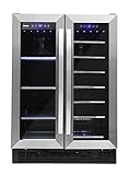 Danby DBC052A1BSS 5.2 Cu.Ft. Built-In Beverage Center, French Door Under Counter Beverage Cooler Holds 60 Cans or 27 Wine Bottles, For Kitchen, Home Bar