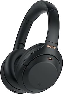 Book Cover Sony WH-1000XM4 Wireless Industry Leading Noise Canceling Overhead Headphones with Mic for Phone-Call and Alexa Voice Control, Black