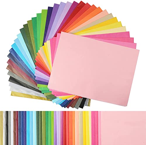 Simetufy 360 Sheets 36 Multicolor Tissue Paper for Gift Bags, 11.5" x 8" Small Gift Wrapping Decorative, Art Rainbow Tissue Paper Bulk for Crafts Floral Birthday Party Festival Flower Pom Pom