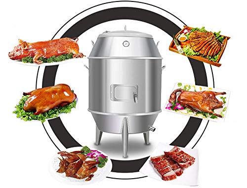 INTSUPERMAI Charcoal Chicken Duck Roaster 31.5in Charcoal Roaster with Thermometer Grill Oven Cooker BBQ Roast Turkey Kitchen Beijing Roast Duck 2LB Capacity 15-18 Sets