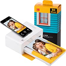 KODAK Dock Plus 4PASS Instant Photo Printer, 4x6” Portable Picture Printer, Bluetooth & Dock 2-in-1 Home and Gift Printer for iPhone & Android, 50 Sheets Bundle