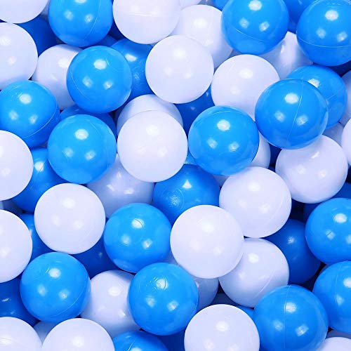 PlayMaty Colorful Pit Balls 2.1-inch Plastic Ocean Ball Crush Proof Stress Balls for Kids Pool Ball Playhouse Pit Accessories