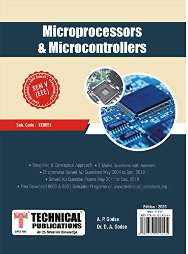 Microprocessors and Microcontrollers for BE Anna University R17 CBCS (V-EEE - EE8551) – 2020 Edition