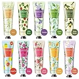 BONNIESTORE 10 Pack Fruits Fragrance Hand Cream, Moisturizing Hand Care Cream Travel Gift Set With Shea Butter Natural Aloe and Vitamin E For Men And Women-30ml