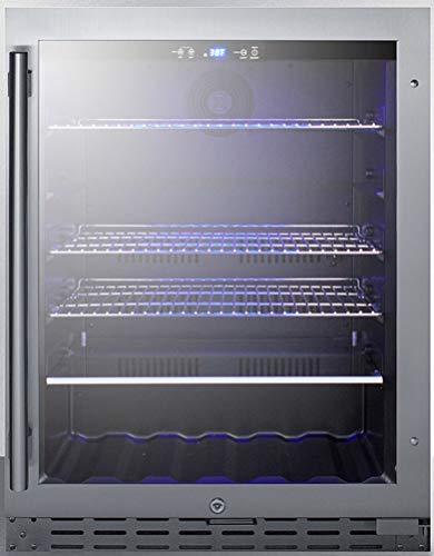 Summit 24” Beverage Center, 4.2 cu.ft. Capacity, ADA Compliant, Stainless Steel & Glass- ALBV2466