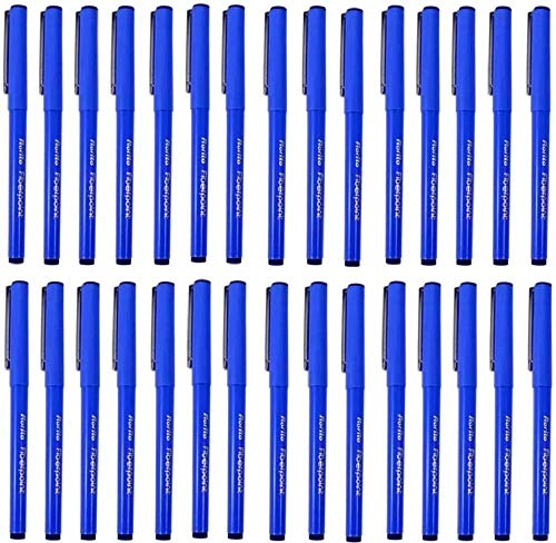 GM Pens Rorito Fiber Point Micro Tip Gel Pen (Pack Of 30)|Blue