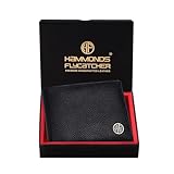 HAMMONDS FLYCATCHER Genuine Leather Wallets for Men | Black Men's Wallet | FID Protected Leather Wallet for Men | Mens Wallet with 4 Card Slots | Purse for Men/Money Bag for Men - Gift for Him, Black,
