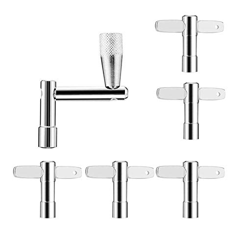 Eastrock Adjustable Drum Keys with More Asvanced Material Rubber And Plastic Handles Drum Key, Universal Drum Tuning Key Standard Chrome with Hole