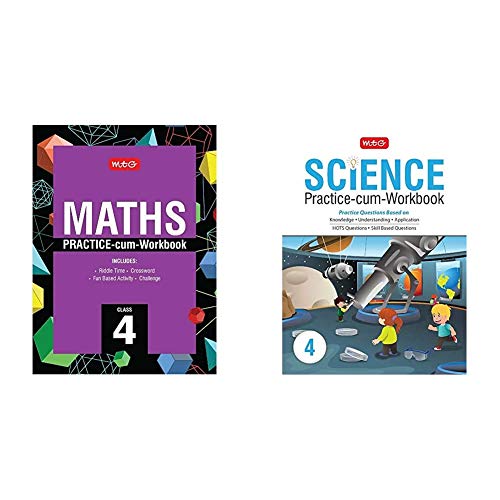 Maths Practice-cum-Workbook Class 4 & Science Practice-cum-Workbook Class 4 (Set of 2 Books)