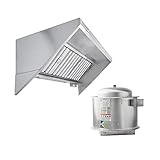 HOODMART UL/NSF 9' Concession Trailer Hood System with FIRE SUPPRESSION for Food Truck | Commercial Range Hood with Exhaust Fan | Stainless Steel Kitchen Equipment with Install Kit Included