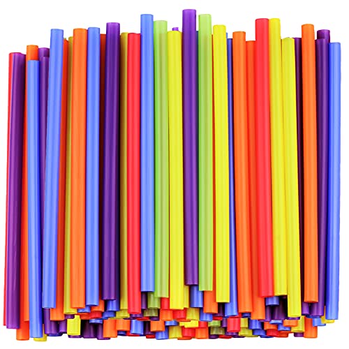 Comfy Package [200 Count] 10 mm Jumbo Smoothie Straws, 8.5" High Plastic Boba Straws - Assorted Colors