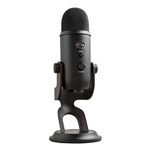 Book Cover Blue Yeti USB Microphone for Recording, Streaming, Gaming, Podcasting on PC and Mac, Condenser Mic for Laptop or Computer with Blue VO!CE Effects, Adjustable Stand, Plug and Play - Blackout
