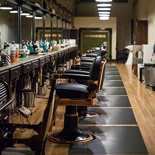Salon mats for Hair Stylist Barber Shop Salon Floor Chair Mat - Black Square Anti-Fatigue Floor Mat -1/2" Thick Office Comfort Floor Mat