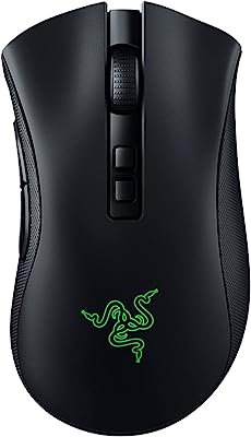 Razer DeathAdder V2 Pro Wireless Gaming Mouse: 20K DPI Optical Sensor - 2nd Gen Faster Optical Switch - Chroma RGB Lighting - Up to 120hrs Battery Life - 8 Programmable Buttons - Classic Black