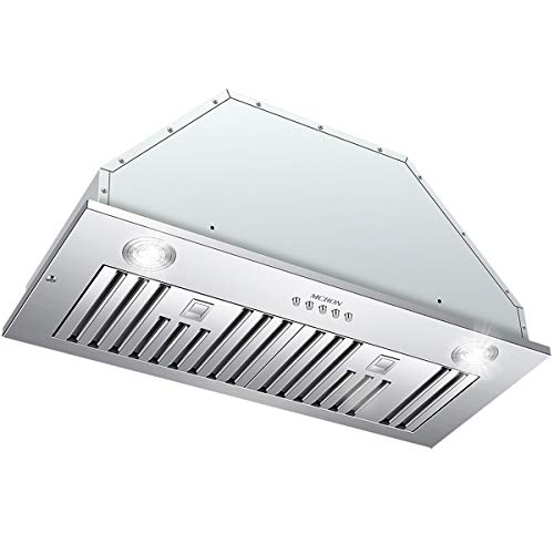 MCBON Range Hood Insert 30 inch, 600 CFM Vent Hood Insert, Ultra-quiet Range Hood Insert, Built In Kitchen Hood, Insert Range Hood, Stainless Steel range hood, IE71-30