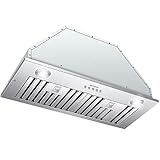 MCBON Range Hood Insert 30 inch, 600 CFM Vent Hood Insert, Ultra-quiet Range Hood Insert, Built In Kitchen Hood, Insert Range Hood, Stainless Steel range hood, IE71-30