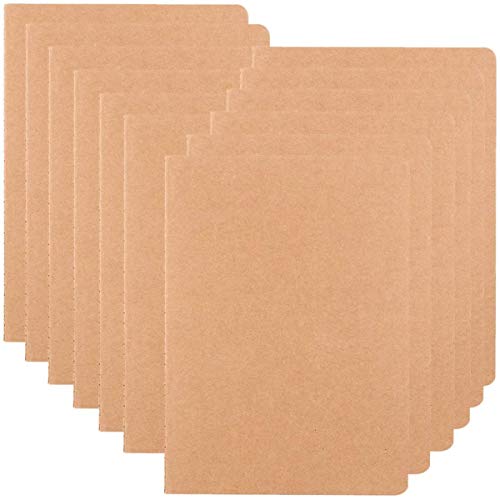 XYark Large College Ruled Notebook Journals Bulk with Thick Lined Paper, 60 Pages, 8.5x11 inch, Composition Diary Subject Notebooks Planner for Travelers Students Office, Kraft Journal Set, 12 Pack