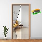 LifeKrafts Polyester Magnetic Mosquito Net for Door | Mosquito Curtain for All Door Types & Sizes | Auto-Closing Insect Screen to Keep Mosquito Out (185x70 cm, Grey)