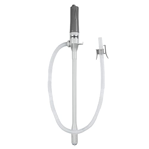 DEWAY Automatic Fuel Transfer Pump - 3X More Powerful D Battery Powered, Extra Long Hose Fits All Size Cans, Portable Liquid Pump Transfers Gasoline, Water & More at 2.6 Gal/Minute