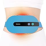 Portable Cordless Heating Pad, Heating Pad for Back Pain with 3 Heat Levels and 3 Vibration Massage Modes, Portable Electric Fast Heating Belly Wrap Belt for Women and Girl(White)