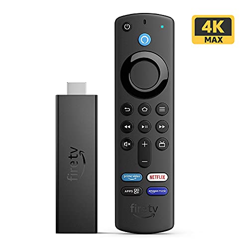 Book Cover Fire TV Stick 4K Max streaming device, Wi-Fi 6, Alexa Voice Remote (includes TV controls)