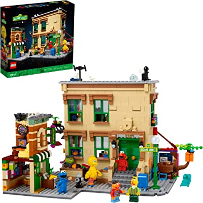 LEGO Ideas 123 Sesame Street 21324 Building Kit; Awesome Build-and-Display Model for Adults Featuring Elmo, Cookie Monster, Oscar The Grouch, Bert, Ernie and Big Bird, New 2021 (1,367 Pieces)