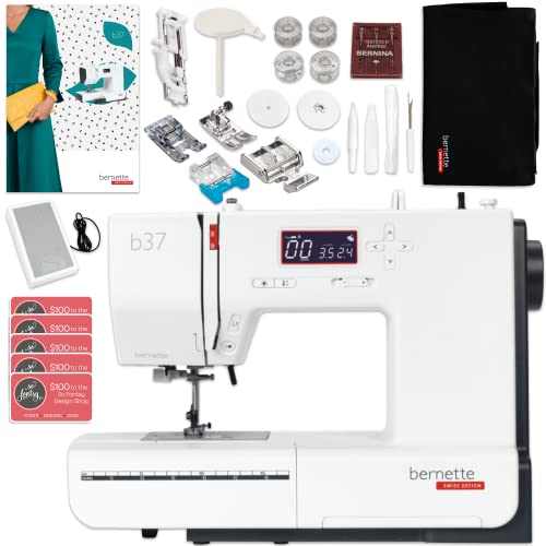 Bernette B37 Computerized Sewing Machine Bundle w/ 5 Pressure Feet