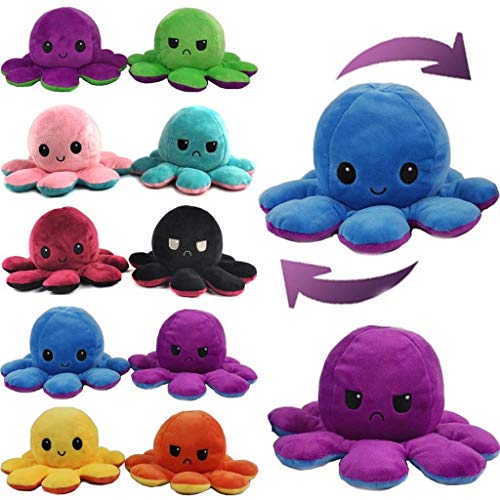 Webby Reversible Big Octopus Plush Stuffed Animal Toy Assorted - 1piece
