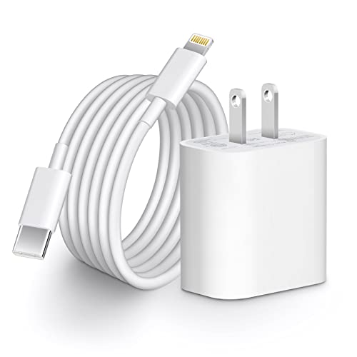 CXX Fast Charger i Phone, 20W USB C Block with 6Ft Cable Compatible with IP 14/14 Pro/14 Plus/14 Pro Max/13/13 Mini/13 Pro/13 Pro Max/12/11/X & More