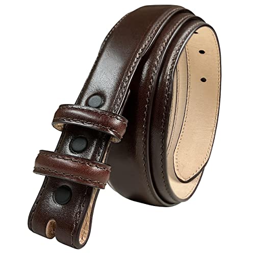 Brenton Genuine Full-Grain Cowhide Leather Dress Belt 1-1/8"(30mm) taper down to 1"(25mm) wide or Belt Strap only