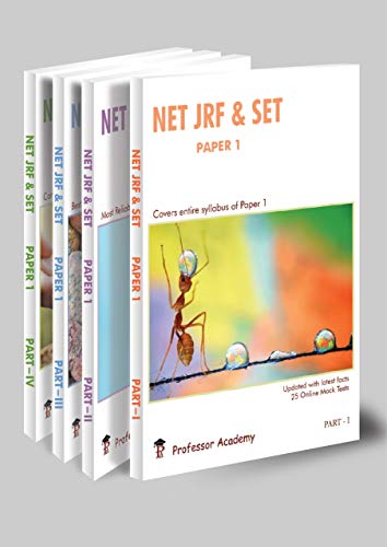 NET JRF & SET Paper 1| Set of 4 Books | Second Edition | 2021 | by Professor Academy