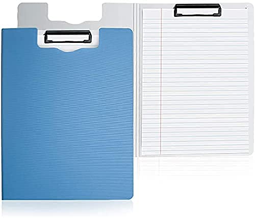 Heria File Cover Folder Clipboard, Profile Clip File Folder, 360 Degree Flip Writing Pad, PP File Clipboard for A4 and Letter Size Business, Office, School Papers (Multi Color)