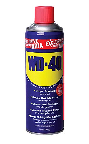 Book Cover Pidilite WD-40, Multipurpose Spray, Rust Remover, Hinge Lubricant, Stain Remover, Degreaser, and Cleaning Agent, 420ml (341g)